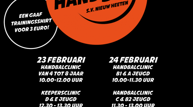 Handbaldagen op zaterdag 23 en zondag 24 februari