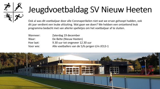 Jeugdvoetbaldag SV Nieuw Heeten